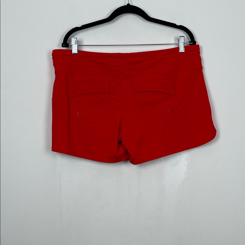 Athleta Fun In The Sun Drawstring Waist 2 Pocket Red Women's XL Swim Shorts - Picture 4 of 8